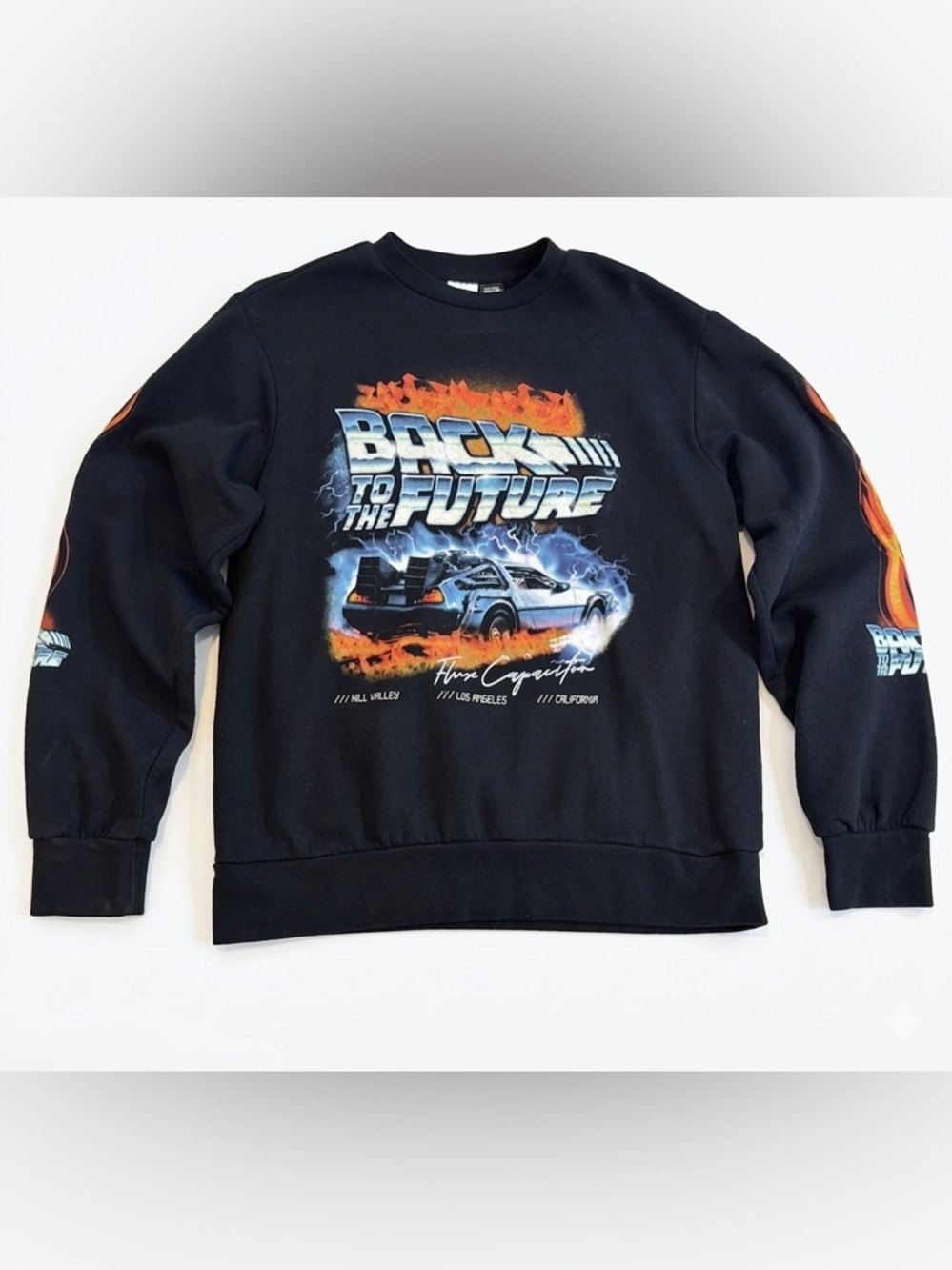 Black Graphic Sweatshirt with Car Design